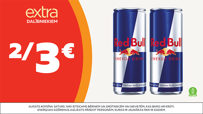 2 par 3€ red bull