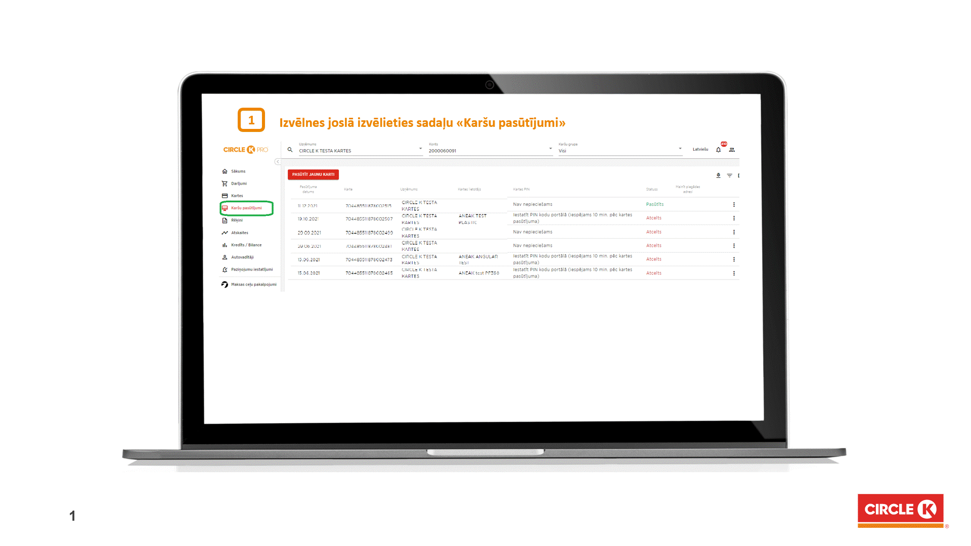 Pasūtīju nepareizu karti. Kā varu atcelt pasūtījumu?