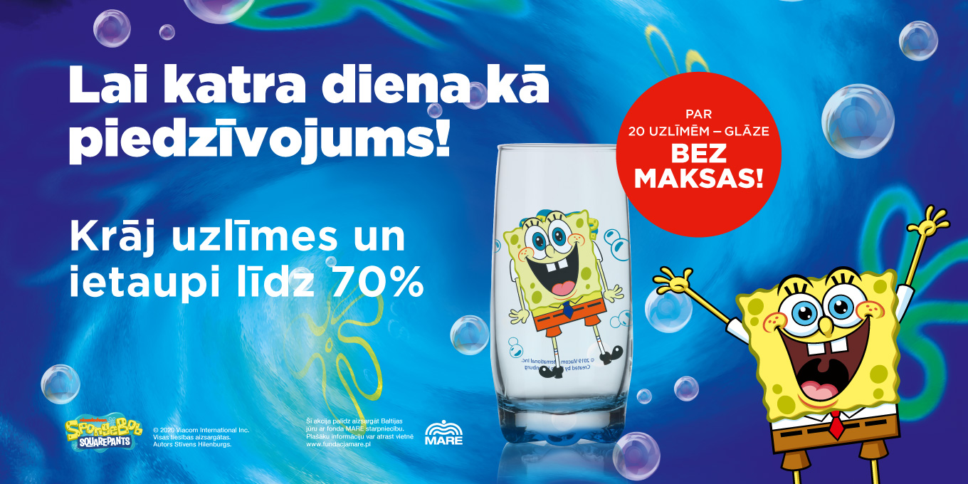 Sponge Bob uzlīmju kampaņa